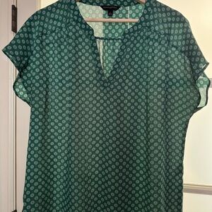 Banana Republic Teal Patterned Blouse